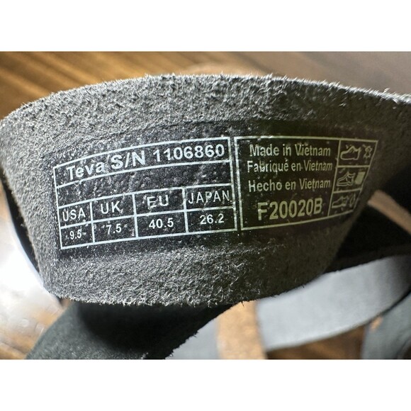 TEVA Mahonia Wedge Cross Strap Wedge Leather Sandals Strappy Women's 9.5 - Picture 9 of 11